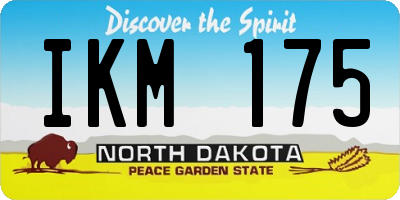 ND license plate IKM175