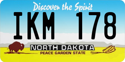 ND license plate IKM178