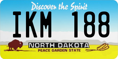ND license plate IKM188