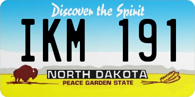 ND license plate IKM191