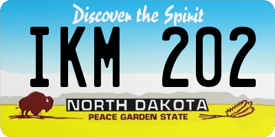ND license plate IKM202