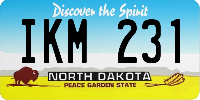 ND license plate IKM231