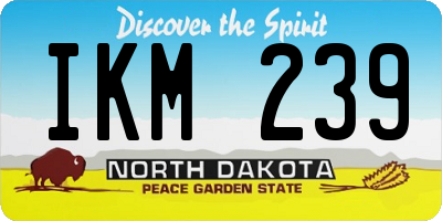 ND license plate IKM239