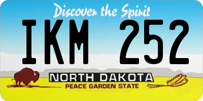 ND license plate IKM252