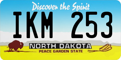 ND license plate IKM253