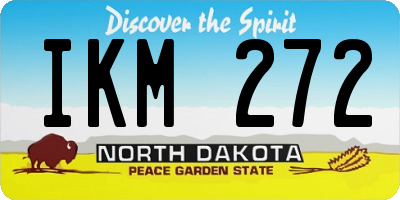 ND license plate IKM272