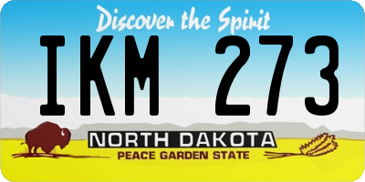 ND license plate IKM273