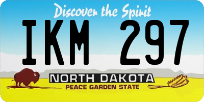 ND license plate IKM297