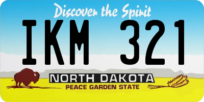ND license plate IKM321