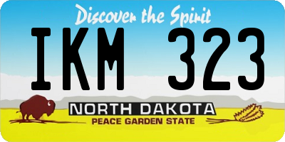 ND license plate IKM323