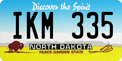ND license plate IKM335