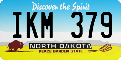 ND license plate IKM379