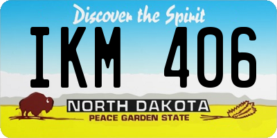 ND license plate IKM406