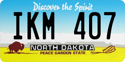 ND license plate IKM407