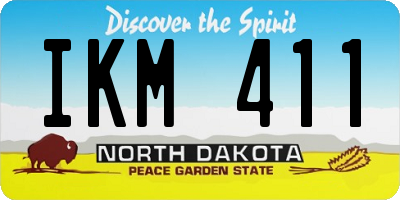 ND license plate IKM411
