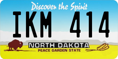 ND license plate IKM414