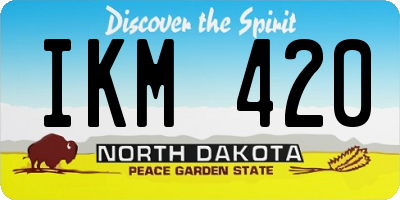 ND license plate IKM420