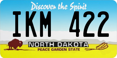 ND license plate IKM422