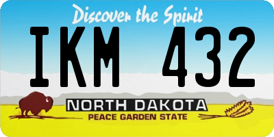 ND license plate IKM432