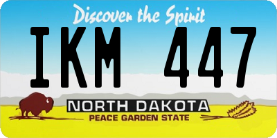 ND license plate IKM447