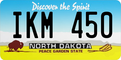 ND license plate IKM450