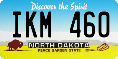 ND license plate IKM460