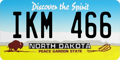 ND license plate IKM466