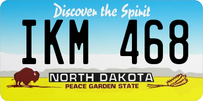 ND license plate IKM468
