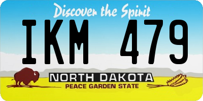 ND license plate IKM479