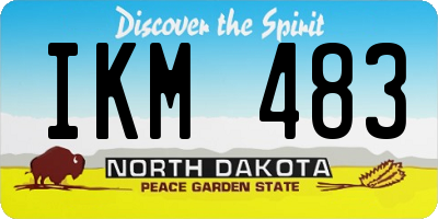 ND license plate IKM483