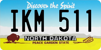 ND license plate IKM511