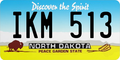 ND license plate IKM513