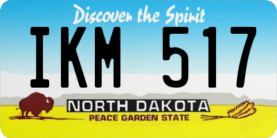 ND license plate IKM517