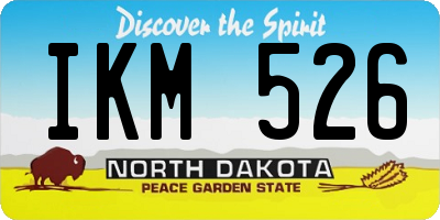 ND license plate IKM526
