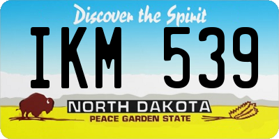 ND license plate IKM539