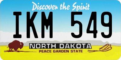 ND license plate IKM549