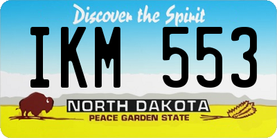 ND license plate IKM553