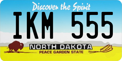 ND license plate IKM555
