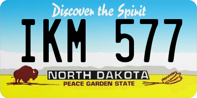 ND license plate IKM577