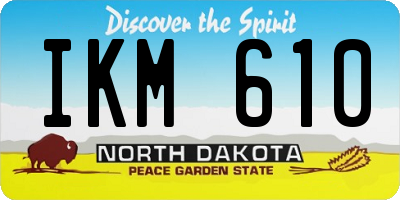 ND license plate IKM610