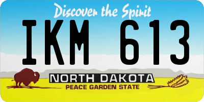 ND license plate IKM613