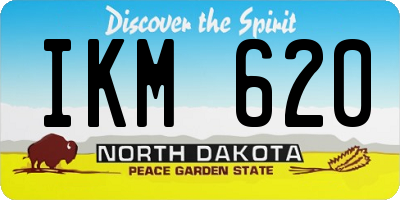 ND license plate IKM620