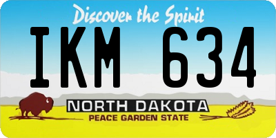 ND license plate IKM634