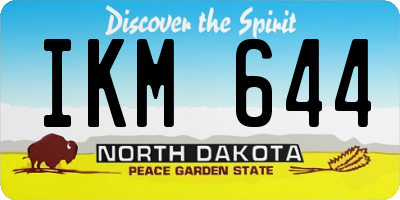 ND license plate IKM644