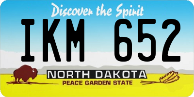 ND license plate IKM652