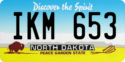 ND license plate IKM653