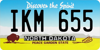 ND license plate IKM655