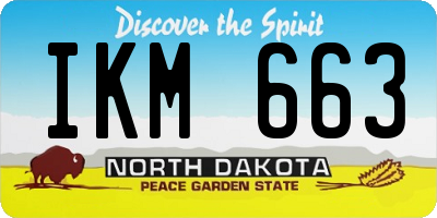 ND license plate IKM663