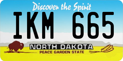 ND license plate IKM665