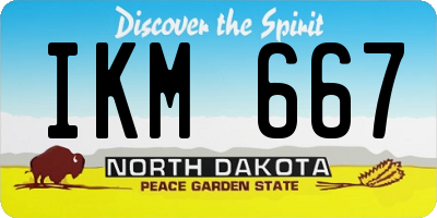 ND license plate IKM667